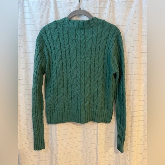 American Eagle Green Cable Knit Cardigan - Picture 4 of 5